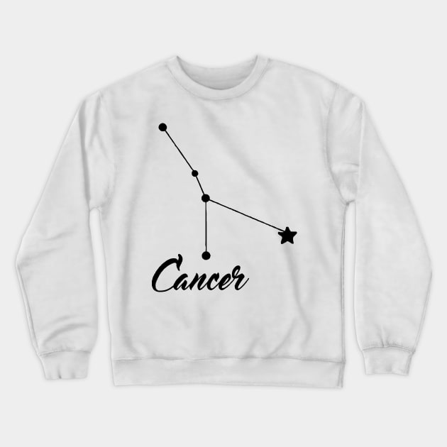 Cancer - Black print Crewneck Sweatshirt by smgonline